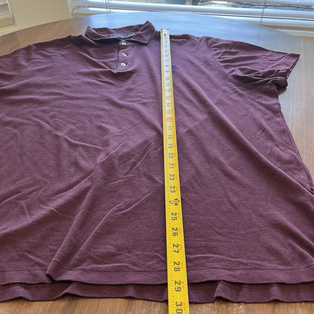Mens  Polo Ralph Lauren Custom Slim Fit Polo Shirt Size 2XL Red